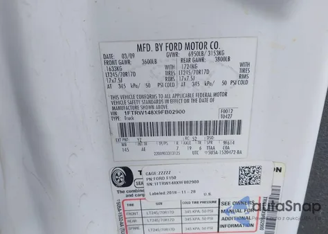 2009 Ford F-150 Xl/Xlt from USA, damaged, VIN 1FTRW148X9FB02900